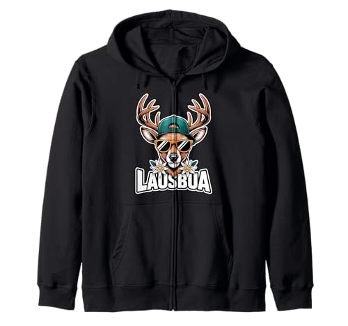 Lausbua Hirsch Trachten Oktoberfest Herren Kapuzenjacke Lausbua Hirsch Trachten Oktoberfest Herren Kapuzenjacke von Bayern Trachten Fun Tees