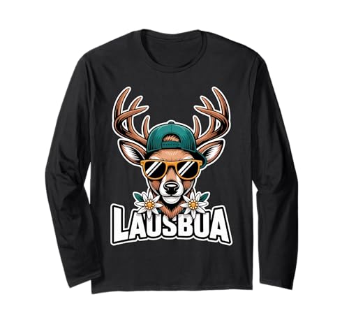 Lausbua Hirsch Trachten Oktoberfest Herren Langarmshirt Lausbua Hirsch Trachten Oktoberfest Herren Langarmshirt von Bayern Trachten Fun Tees