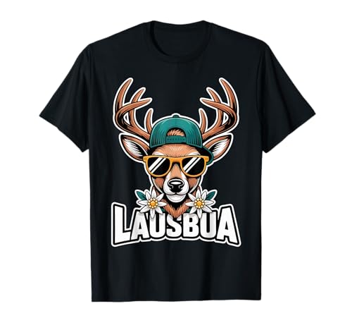 Lausbua Hirsch Kostüm Oktoberfest Herren T-Shirt Lausbua Hirsch Kostüm Oktoberfest Herren T-Shirt von Bayern Trachten Fun Tees