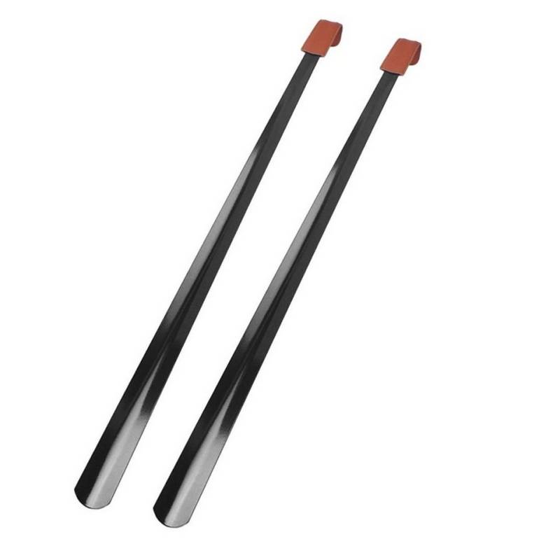 BAYLI Schuhlöffel 2er Set 80cm Schuhlöffel aus Edelstahl mit Kunstleder Griff, Schuhanzi von Bayli