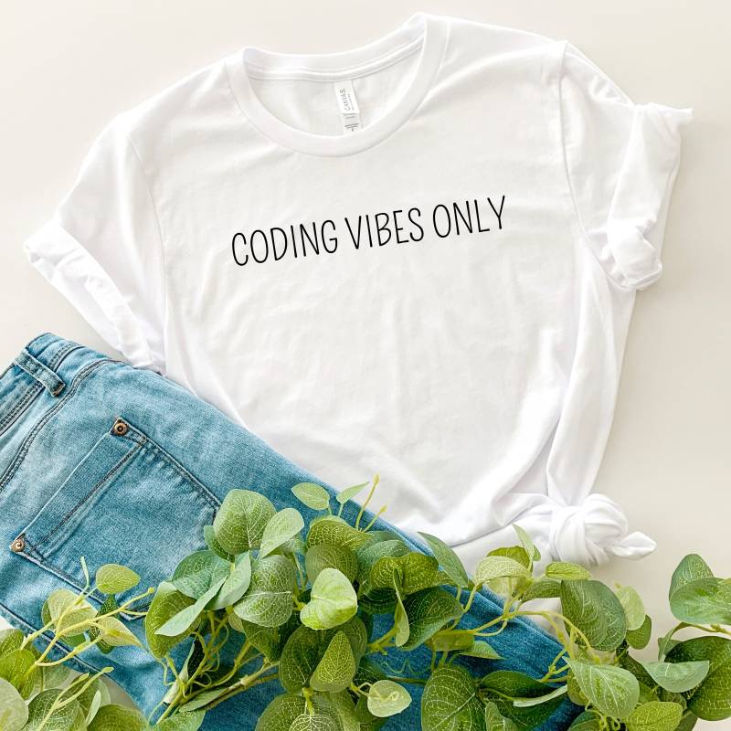 Coding Vibes Only Shirt Lustiges Programmier-Liebhaber-Geschenk Computer T-Shirt Code Web-Shirt von BaylineWear