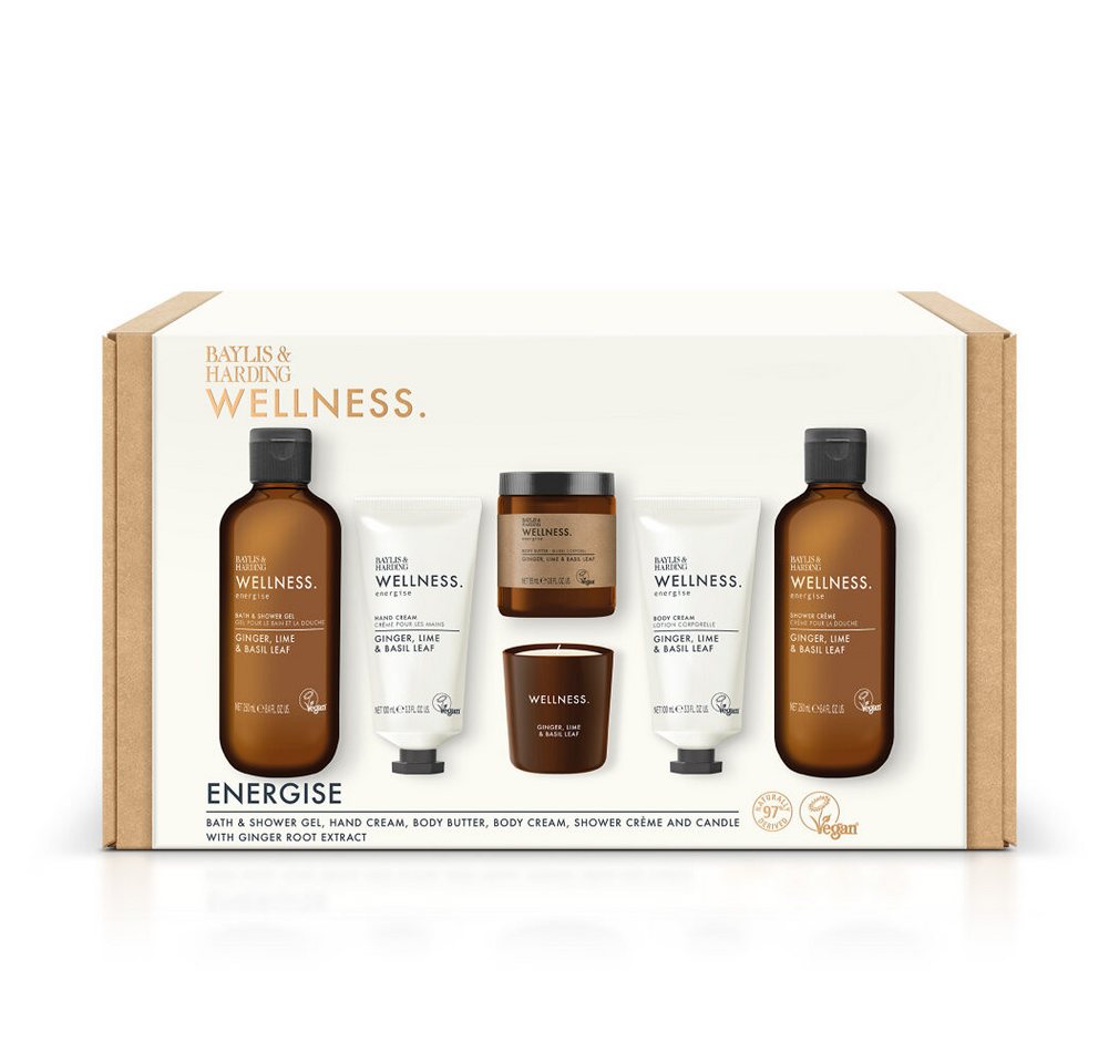 Baylis Harding Hautpflege-Set Geschenkset Ingwer, Zitrone & Basilikum 6 Stück von Baylis Harding