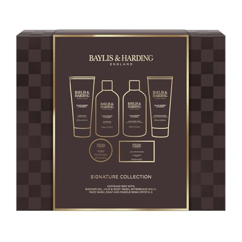Baylis & Harding Geschenkset für Männer – Luxuriöses Dusch- & Vorbereitungspaket – Schwarzer Pfeffer & Ginseng von Baylis & Harding
