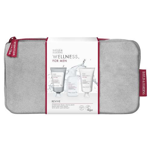 Baylis & Harding Wellness For Men Revived & Ready Kulturbeutel Geschenkset - Vegan Friendly (1 Stück) von Baylis & Harding