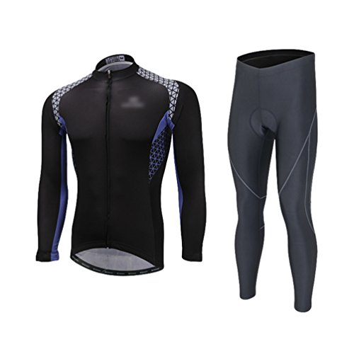 Baymate Herbst Männer Radfahren Kleidung Set Fahrrad Anzug Outdoor Langarmtrikot Jacke + Hose Atmungsaktiv Schnell Trocken von Baymate