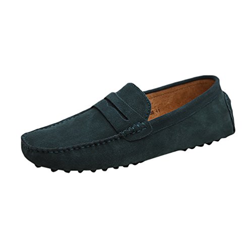 Baymate Herren Beiläufig Slip-on-Mokassin Schuhe Flache Fahren Halbschuhe Slipper Marine Asia 43 (26.5cm) von Baymate