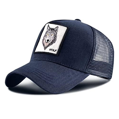 Baseballcap Meshcap Kappe 6 Panel Mesh Kappe Breathable Verstellbar Baseballmütze Truckercap für Herren und Damen (Grau Schwarz) von Baynetin