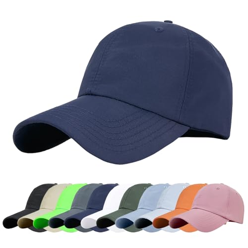 Baynetin Baseball Cap, Atmungsaktive Freizeit UV Baseballmütze Sport Cap Verstellbar Basecap, Sonnenschutz Baseballkappe (Marineblau) von Baynetin