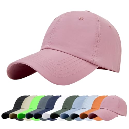 Baynetin Baseball Cap, Atmungsaktive Freizeit UV Baseballmütze Sport Cap Verstellbar Basecap, Sonnenschutz Baseballkappe (Rosa) von Baynetin