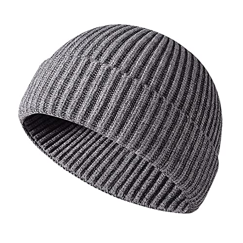 Retro Trawler Winter Beanie Hat, Unisex Fischermütze Dockermütze Rollmütze Winter Hut Baseballkappe Cappello Antivento (Grau) von Baynetin