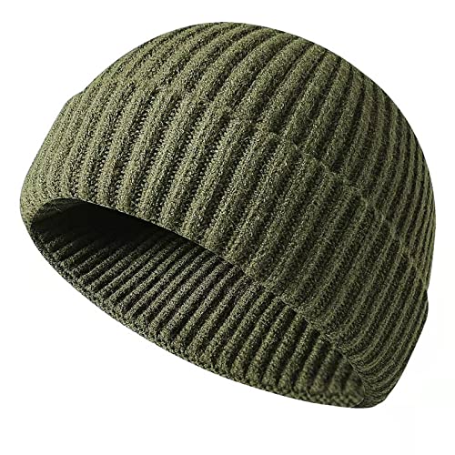 Retro Trawler Winter Beanie Hat, Unisex Fischermütze Dockermütze Rollmütze Winter Hut Baseballkappe Cappello Antivento (Grün) von Baynetin