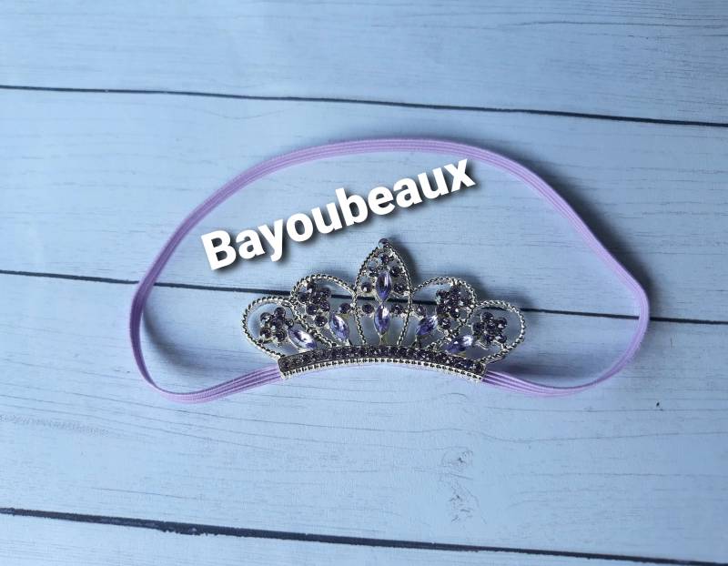 Flieder Prinzessin Tiara Neugeborene Krone Neugeborenen Stirnband von BayouBeauxPropShop