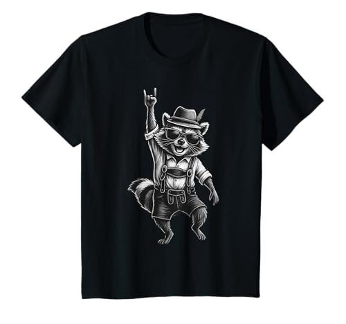 Kinder Waschbär Trachtenshirt Lustiges Trachten Oktoberfest T-Shirt Kinder Waschbär Trachtenshirt Lustiges Trachten Oktoberfest T-Shirt von Bayrisch Raccoon Tracht