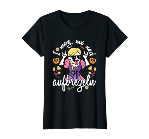 Damen I mog mi ned Aufbrezeln Volksfest lustiges Trachten Dirndl T-Shirt von Bayrische Trachtenshirts & fesche Dirndl Designs