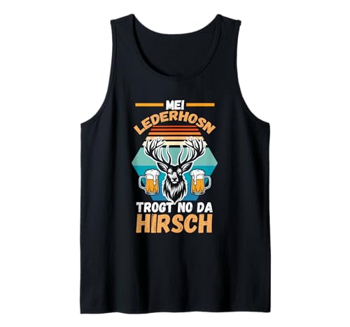 Herren Lederhosn Hirsch Oktoberfest Tank Top Herren Lederhosn Hirsch Oktoberfest Tank Top von Bayrisches Volksfest Oktoberfest