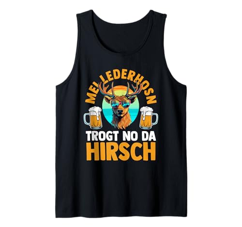 Herren Lederhosn Hirsch Oktoberfest Tank Top Herren Lederhosn Hirsch Oktoberfest Tank Top von Bayrisches Volksfest Oktoberfest
