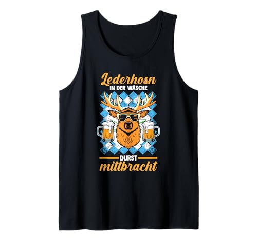 Herren Lederhosn Hirsch Oktoberfest Tank Top Herren Lederhosn Hirsch Oktoberfest Tank Top von Bayrisches Volksfest Oktoberfest