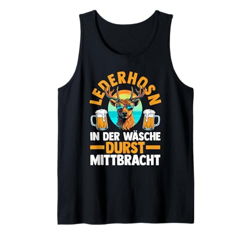 Herren Lederhosn Hirsch Oktoberfest Tank Top Herren Lederhosn Hirsch Oktoberfest Tank Top von Bayrisches Volksfest Oktoberfest