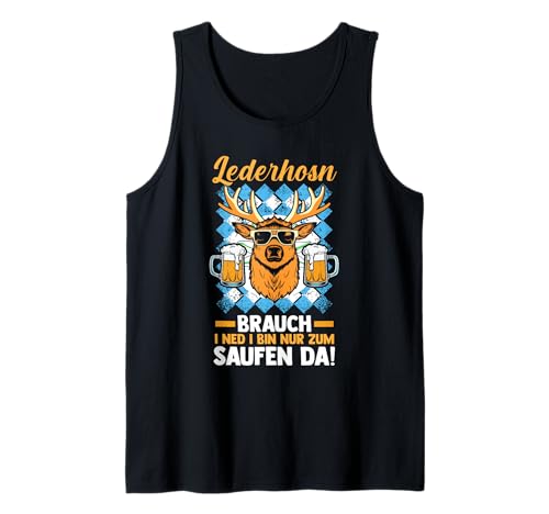 Herren Lederhosn Hirsch Oktoberfest Tank Top Herren Lederhosn Hirsch Oktoberfest Tank Top von Bayrisches Volksfest Oktoberfest