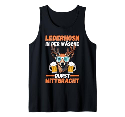 Herren Lederhosn Hirsch Oktoberfest Tank Top Herren Lederhosn Hirsch Oktoberfest Tank Top von Bayrisches Volksfest Oktoberfest
