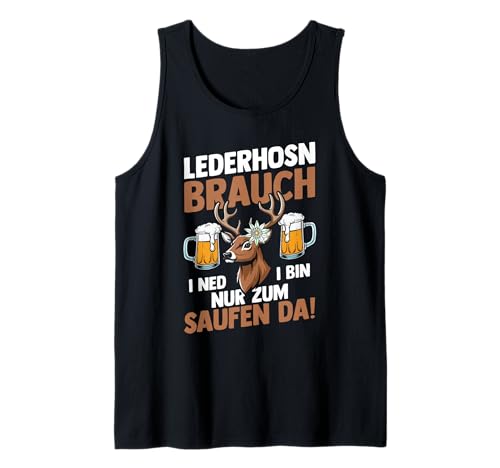 Herren Lederhosn Hirsch Oktoberfest Tank Top Herren Lederhosn Hirsch Oktoberfest Tank Top von Bayrisches Volksfest Oktoberfest