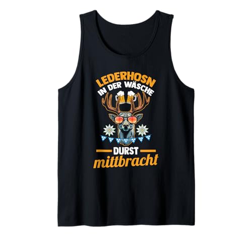 Herren Lederhosn Hirsch Oktoberfest Tank Top Herren Lederhosn Hirsch Oktoberfest Tank Top von Bayrisches Volksfest Oktoberfest