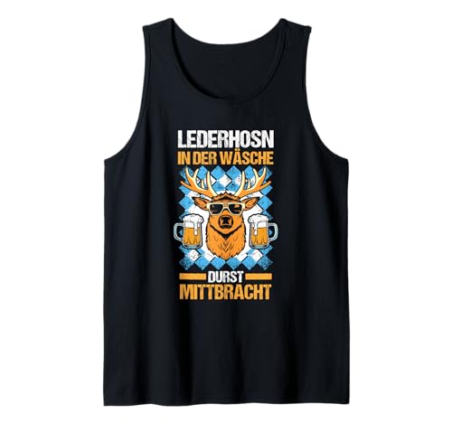 Herren Lederhosn Hirsch Oktoberfest Tank Top Herren Lederhosn Hirsch Oktoberfest Tank Top von Bayrisches Volksfest Oktoberfest