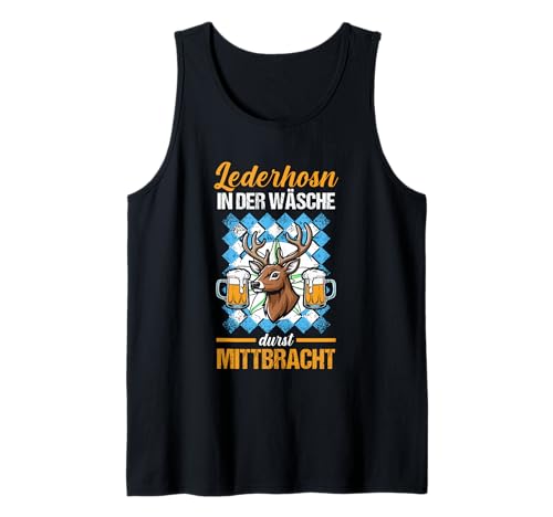 Herren Lederhosn Hirsch Oktoberfest Tank Top Herren Lederhosn Hirsch Oktoberfest Tank Top von Bayrisches Volksfest Oktoberfest