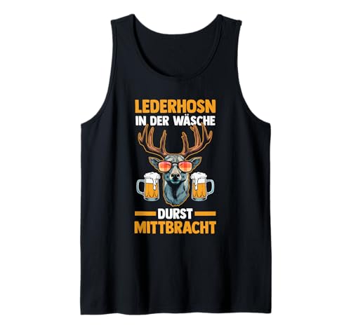 Herren Lederhosn Hirsch Oktoberfest Tank Top Herren Lederhosn Hirsch Oktoberfest Tank Top von Bayrisches Volksfest Oktoberfest