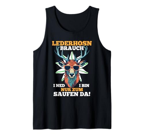 Herren Lederhosn Hirsch Oktoberfest Tank Top Herren Lederhosn Hirsch Oktoberfest Tank Top von Bayrisches Volksfest Oktoberfest
