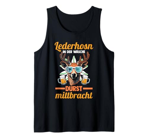 Herren Lederhosn Hirsch Oktoberfest Tank Top Herren Lederhosn Hirsch Oktoberfest Tank Top von Bayrisches Volksfest Oktoberfest