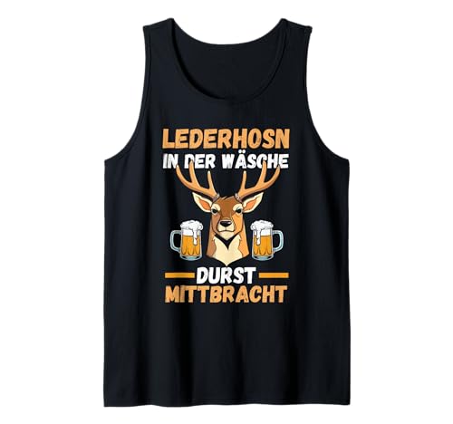 Herren Lederhosn Hirsch Oktoberfest Tank Top Herren Lederhosn Hirsch Oktoberfest Tank Top von Bayrisches Volksfest Oktoberfest