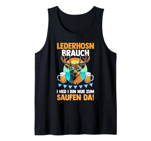 Herren Lederhosn Hirsch Oktoberfest Tank Top Herren Lederhosn Hirsch Oktoberfest Tank Top von Bayrisches Volksfest Oktoberfest