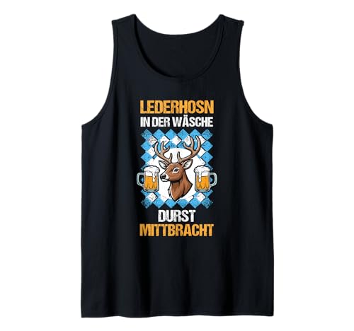 Herren Lederhosn Hirsch Oktoberfest Tank Top Herren Lederhosn Hirsch Oktoberfest Tank Top von Bayrisches Volksfest Oktoberfest
