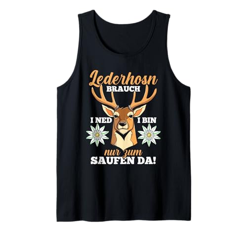 Herren Lederhosn Hirsch Oktoberfest Tank Top Herren Lederhosn Hirsch Oktoberfest Tank Top von Bayrisches Volksfest Oktoberfest