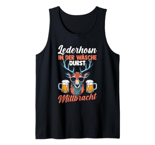 Herren Lederhosn Hirsch Oktoberfest Tank Top Herren Lederhosn Hirsch Oktoberfest Tank Top von Bayrisches Volksfest Oktoberfest