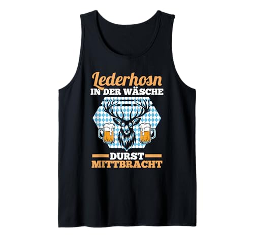 Herren Lederhosn Hirsch Oktoberfest Tank Top Herren Lederhosn Hirsch Oktoberfest Tank Top von Bayrisches Volksfest Oktoberfest