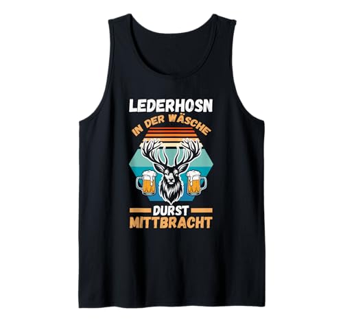 Herren Lederhosn Hirsch Oktoberfest Tank Top Herren Lederhosn Hirsch Oktoberfest Tank Top von Bayrisches Volksfest Oktoberfest