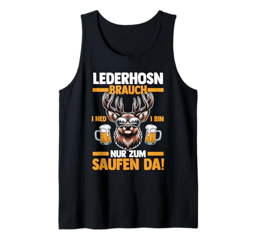 Herren Lederhosn Hirsch Oktoberfest Tank Top Herren Lederhosn Hirsch Oktoberfest Tank Top von Bayrisches Volksfest Oktoberfest