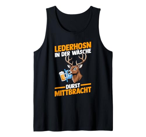 Herren Lederhosn Hirsch Oktoberfest Tank Top Herren Lederhosn Hirsch Oktoberfest Tank Top von Bayrisches Volksfest Oktoberfest