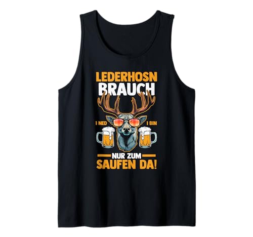 Herren Lederhosn Hirsch Oktoberfest Tank Top Herren Lederhosn Hirsch Oktoberfest Tank Top von Bayrisches Volksfest Oktoberfest