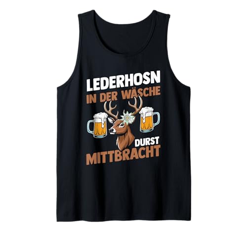 Herren Lederhosn Hirsch Oktoberfest Tank Top Herren Lederhosn Hirsch Oktoberfest Tank Top von Bayrisches Volksfest Oktoberfest