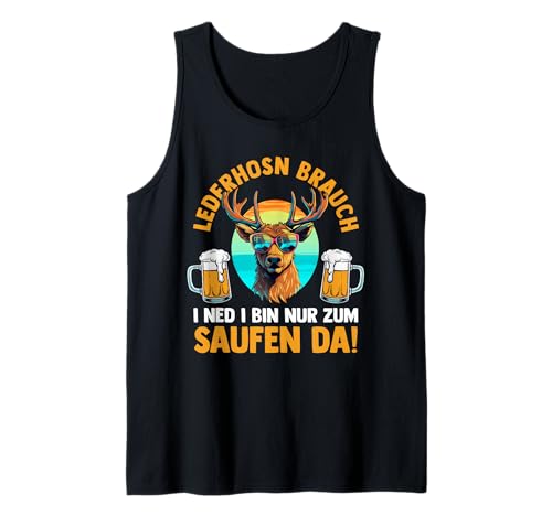 Herren Lederhosn Hirsch Oktoberfest Tank Top Herren Lederhosn Hirsch Oktoberfest Tank Top von Bayrisches Volksfest Oktoberfest