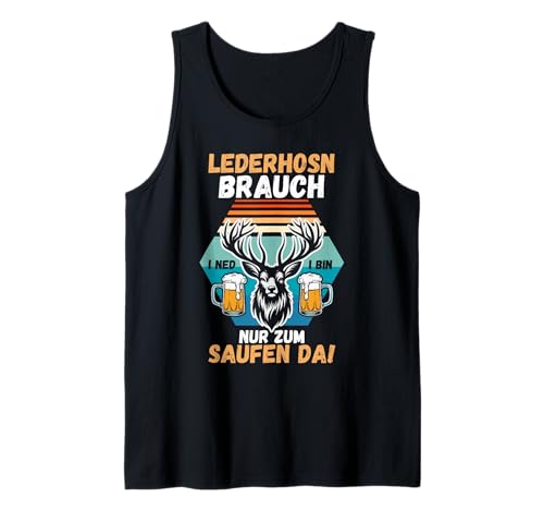Herren Lederhosn Hirsch Oktoberfest Tank Top Herren Lederhosn Hirsch Oktoberfest Tank Top von Bayrisches Volksfest Oktoberfest