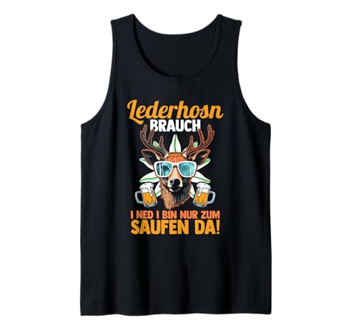 Herren Lederhosn Hirsch Oktoberfest Tank Top Herren Lederhosn Hirsch Oktoberfest Tank Top von Bayrisches Volksfest Oktoberfest