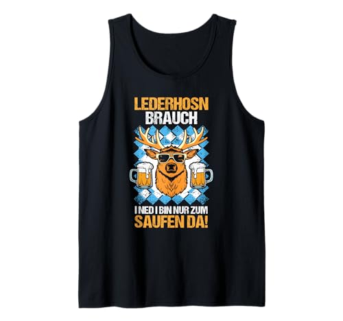 Herren Lederhosn Hirsch Oktoberfest Tank Top Herren Lederhosn Hirsch Oktoberfest Tank Top von Bayrisches Volksfest Oktoberfest