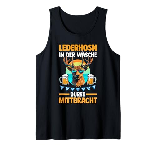 Herren Lederhosn Hirsch Oktoberfest Tank Top Herren Lederhosn Hirsch Oktoberfest Tank Top von Bayrisches Volksfest Oktoberfest