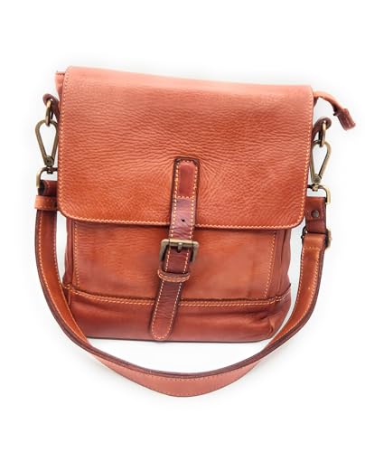 Bayside BS313 Herren-Tasche aus Kalbsleder im Vintage-Stil, Umhängetasche aus Stoff, von Bayside