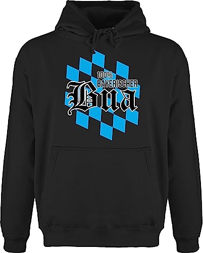 JH001 Herren Kapuzen Pullover - Bayern Kinder - 100% bayerischer BOU - XL - Schwarz - bayrische Baby bayrisch Pulli Hoodie Bavarian bayerische bayerisch sprüche rauten für männer Bavaria von Bazi Shirts