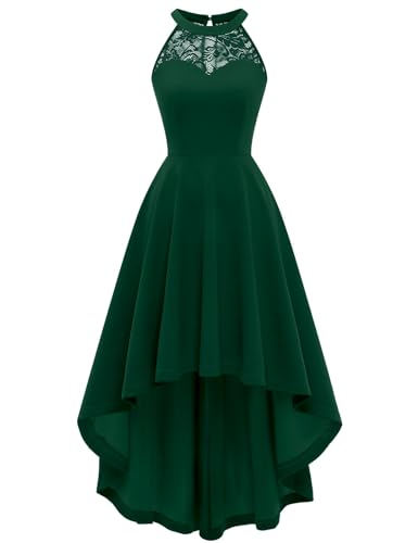 Bbonlinedress Frauen Abschlussball Hochzeitskleid Cocktail Halfter Spitze A-Linie Party Kurz Vintage Homecoming Kleider Dark Green 2XL von Bbonlinedress
